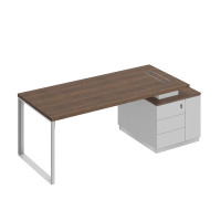 Стол руководителя на опорной тумбе (левый/правый) дуб гладстоун / антрацит премиум / дуб гладстоун БР 106 ДГ АР ДГ