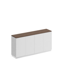 Шкаф для документов закрытый низкий дуб гладстоун светлый / антрацит премиум / дуб гладстоун светлый СИ 323 ДС АР ДС