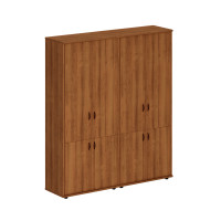 Шкаф комбинированный высокий (закрытый + закрытый) темный орех Исп.54