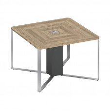 Стол для переговоров 1-секционный дуб гладстоун светлый / дуб гладстоун светлый / антрацит СП 101 ДС ДС АР ХР