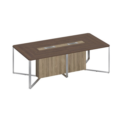 Стол для переговоров составной 2-секционный дуб гладстоун / дуб гладстоун светлый / дуб гладстоун светлый СП 102 ДГ ДС ДС ХР