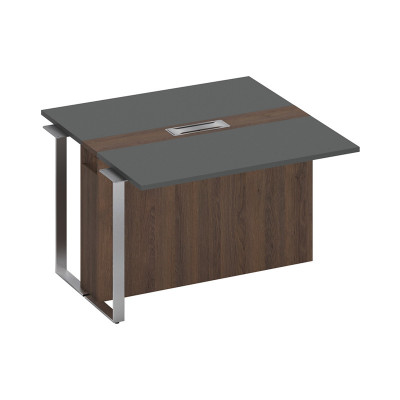 Секция стола для переговоров промежуточная антрацит премиум / дуб гладстоун / дуб гладстоун СП 110 АР ДГ ДГ ХР