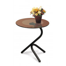 Стол журнальный Дуэт-5 черный/тонированное стекло Д-5 ч/т