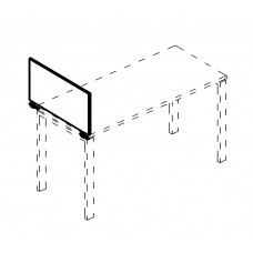 Экран настольный боковой/промежуточный ДСП с кронштейнами дуб ристретто/ металлокаркас серый А4 С 853 ДР