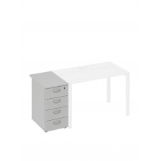 Тумба приставная 4-х ящичная с замком серый А4 9221 СЕ