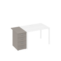 Тумба приставная 4-х ящичная с замком мокко премиум А4 9222 МП