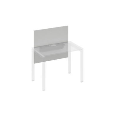 Экран настольный фронтальный большой для стола 100 с кабель-каналом серый / металлокаркас антрацит А4 А 835 СЕ