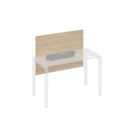 Экран настольный фронтальный большой для стола 120 с кабель-каналом дуб скандинавский / металлокаркас антрацит А4 А 836 ДК