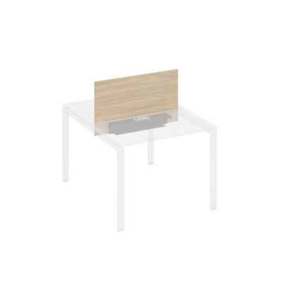 Экран настольный фронтальный для стола 100 с двумя кабель-каналами дуб скандинавский / металлокаркас антрацит А4 А 845 ДК