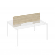 Экран настольный фронтальный для стола 160 с двумя кабель-каналами дуб скандинавский / металлокаркас белый А4 Б 848 ДК