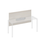 Экран настольный фронтальный большой для стола 160 с кабель-каналом дуб / металлокаркас серый А4 С 838 ДШ