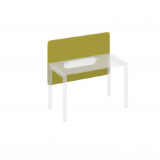 Экран фронтальный тканевый мягкий с кабель-каналом для стола 120 фисташковый / металлокаркас белый А4 Б 856 LN17