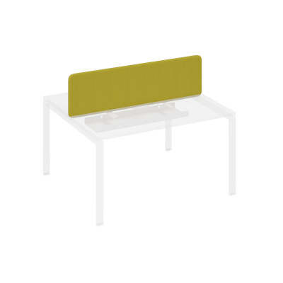 Экран стола 160 тканевый с наполнителем и кабель-каналом фисташковый / металлокаркас белый А4 Б 863 LN17