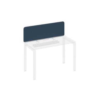 Экран стола 120 фронтальный тканевый с кабель-каналом синий / металлокаркас белый А4 Б 876 BA40