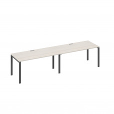 Рабочая станция каркас UNO столы (2х160) дуб / металлокаркас антрацит А4 А1 025-2 ДШ