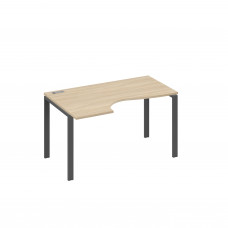 Стол "Классика" левый на металлокаркасе UNO эргономичный дуб скандинавский / металлокаркас антрацит А4 А1 043 ДК