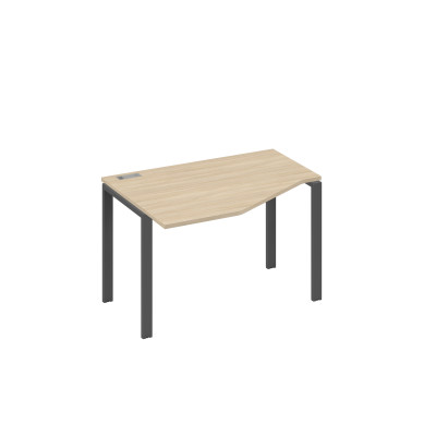 Стол "Техно" эргономичный левый на металлокаркасе UNO дуб скандинавский / металлокаркас антрацит А4 А1 051 ДК