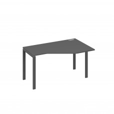 Стол правый эргономичный "Техно" металлокаркас UNO антрацит премиум / металлокаркас антрацит А4 А1 054 АР