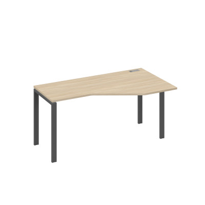 Стол "Техно" на металлокаркасе UNO эргономичный правый дуб скандинавский / металлокаркас антрацит А4 А1 056 ДК