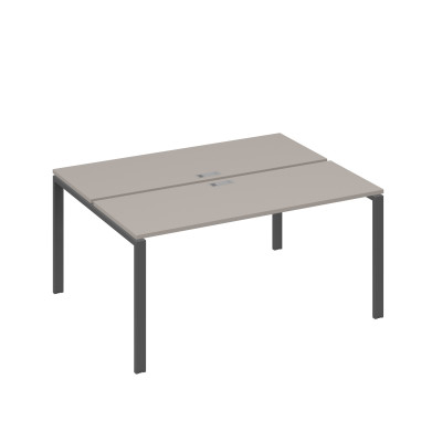 Станция (2х160) рабочая с опорами UNO мокко премиум / металлокаркас антрацит А4 А1 172 МП