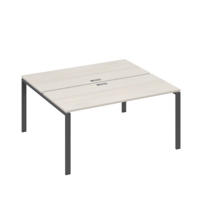 Рабочая станция на металлокаркасе UNO (2х160) дуб / металлокаркас антрацит А4 А1 175 ДШ