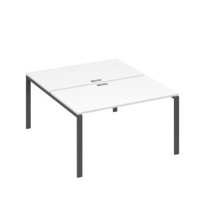 Станция рабочая на металлокаркасе UNO 2х140 белый премиум / металлокаркас антрацит А4 А1 177 БП