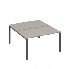 Станция рабочая на металлокаркасе UNO 2х140 мокко премиум / металлокаркас антрацит А4 А1 177 МП