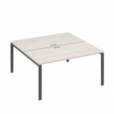 Рабочая станция опоры UNO столы 2х160 дуб / металлокаркас антрацит А4 А1 178 ДШ