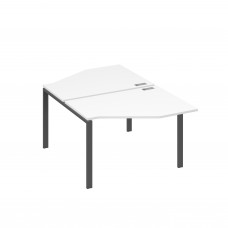 Рабочая станция опоры UNO со столами Техно (2х120) белый премиум / металлокаркас антрацит А4 А1 186 БП