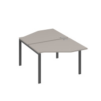 Рабочая станция опоры UNO со столами Техно (2х120) мокко премиум / металлокаркас антрацит А4 А1 186 МП