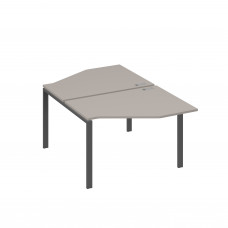 Рабочая станция опоры UNO со столами Техно (2х120) мокко премиум / металлокаркас антрацит А4 А1 186 МП