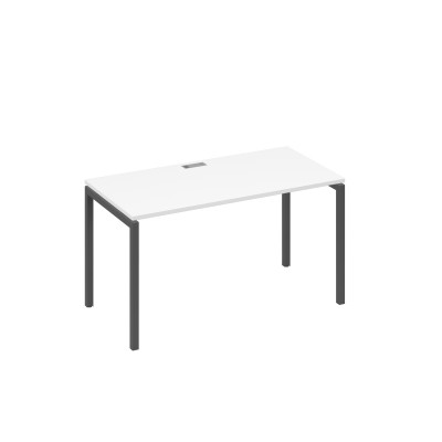 Стол 140x70 письменный на каркасе DUE белый премиум / металлокаркас антрацит А4 А2 014 БП