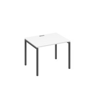 Стол письменный на металлокаркасе DUE белый премиум / металлокаркас антрацит А4 А2 022 БП