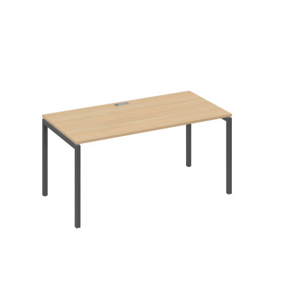 Стол письменный на металлокаркасе DUE натуральный дуб / металлокаркас антрацит А4 А2 025 НД