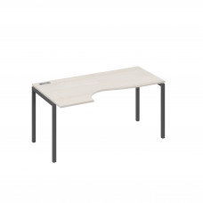 Стол эргономичный левый "Классика" на металлокаркасе DUE дуб / металлокаркас антрацит А4 А2 045 ДШ