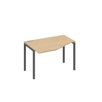 Стол "Техно" эргономичный на металлокаркасе DUE левый натуральный дуб / металлокаркас антрацит А4 А2 051 НД