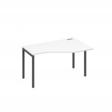 Стол "Техно" эргономичный на металлокаркасе DUE правый белый премиум / металлокаркас антрацит А4 А2 054 БП
