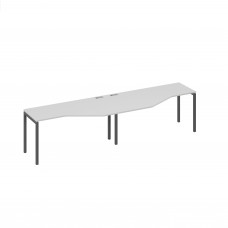 Рабочая станция (2х160) эргономичная "Техно" каркас DUE серый / металлокаркас антрацит А4 А2 055-2 СЕ