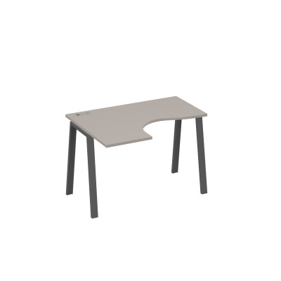 Стол левый "Классика" эргономичный металлокаркас TRE мокко премиум / металлокаркас антрацит А4 А3 031 МП