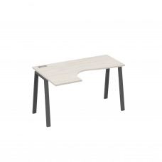 Стол эргономичный "Классика" на металлокаркасе TRE левый дуб / металлокаркас антрацит А4 А3 033 ДШ