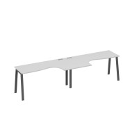 Рабочая станция металлокаркас TRE (2х160) столы Классика серый / металлокаркас антрацит А4 А3 035-2 СЕ