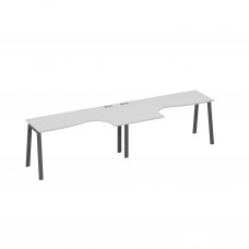 Рабочая станция металлокаркас TRE (2х160) столы Классика серый / металлокаркас антрацит А4 А3 035-2 СЕ