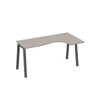 Стол на металлокаркасе TRE эргономичный "Классика" правый мокко премиум / металлокаркас антрацит А4 А3 036 МП