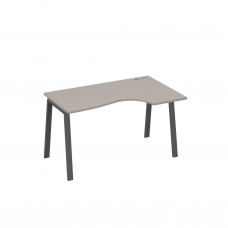 Стол на металлокаркасе TRE эргономичный правый "Классика" мокко премиум / металлокаркас антрацит А4 А3 044 МП