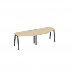 Рабочая станция столы (2х120) Техно каркас TRE дуб скандинавский / металлокаркас антрацит А4 А3 051-2 ДК