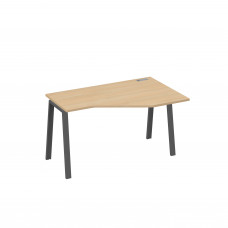 Стол эргономичный правый "Техно" на металлокаркасе TRE натуральный дуб / металлокаркас антрацит А4 А3 054 НД