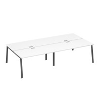 Рабочая станция 4х160 с опорами TRE белый премиум / металлокаркас антрацит А4 А3 178-2 БП