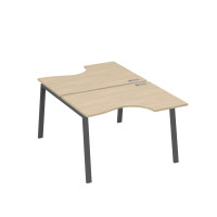 Рабочая станция со столами (2х120) каркас TRE дуб скандинавский / металлокаркас антрацит А4 А3 183 ДК