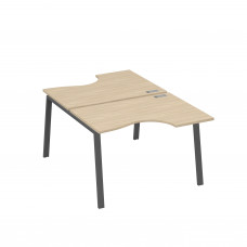 Рабочая станция со столами (2х120) каркас TRE дуб скандинавский / металлокаркас антрацит А4 А3 183 ДК