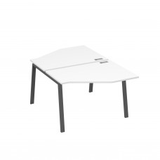 Рабочая станция TRE (2х120) со столами Техно белый премиум / металлокаркас антрацит А4 А3 186 БП